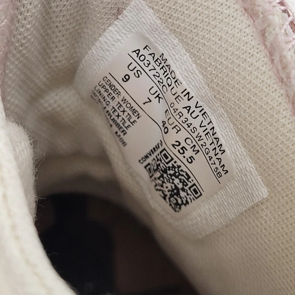 Converse Chuck Taylor All Star Move Platform High‎ Top Cream Pink Women's 9